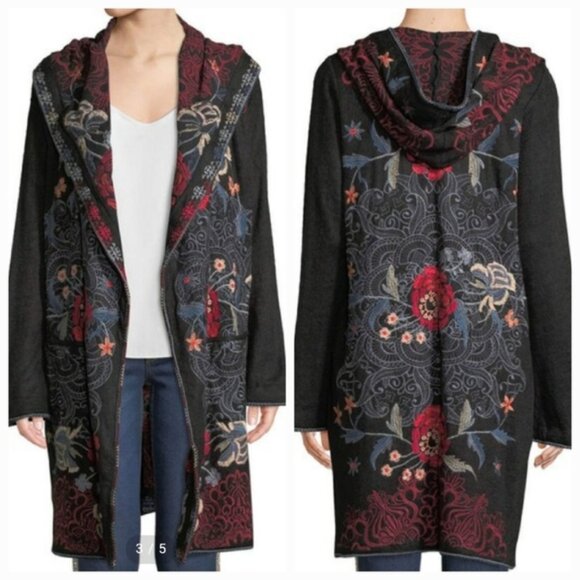 Johnny Was Sweaters - Johnny Was Bella Hooded Cardigan – new with tags